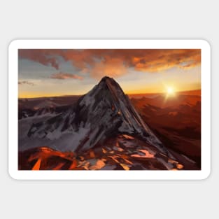 Capital Peak Sunset - Elk Mountains Colorado Sticker